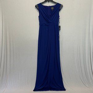 Adrianna Papell blue gown NWT size 4P